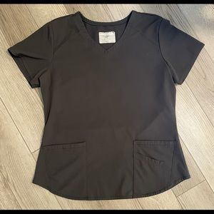 LG Gray Sketchers Scrub Top